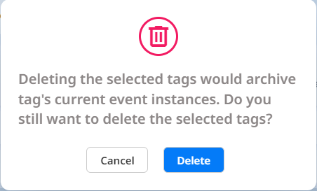 Confirm delete tag