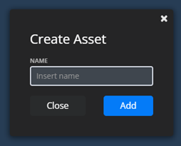 Create New Asset Pop Up