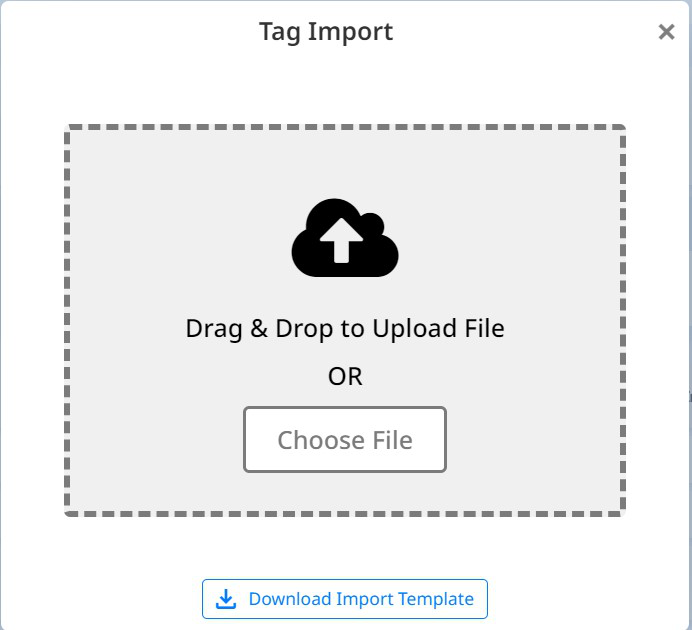 Import multiple tags form