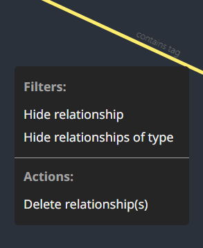 Relationship Context Menu