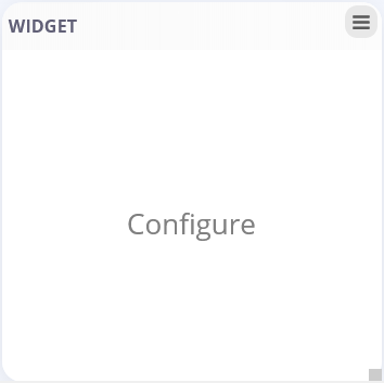 Widget configure button